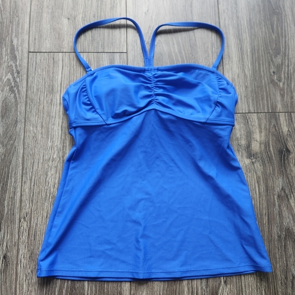 Athleta Blue Bandeau Tankini Top 34B/C - Picture 1 of 7